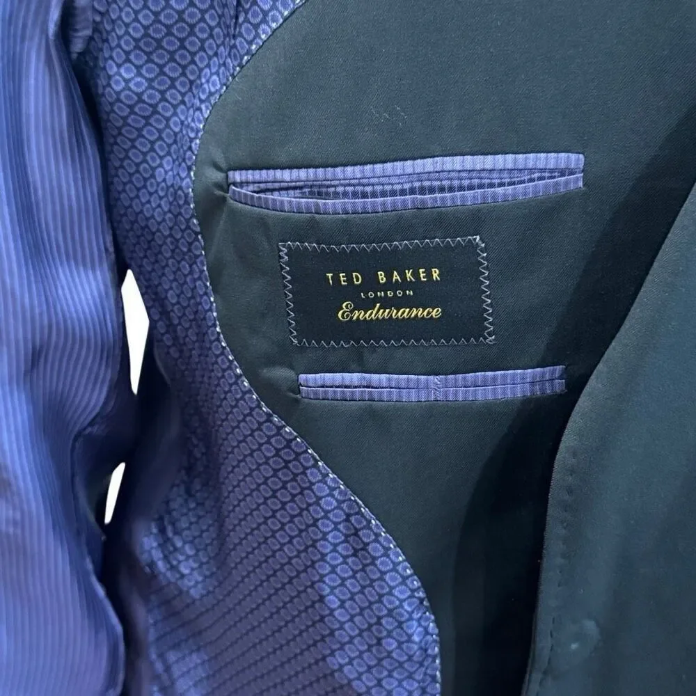 Ted Baker Endurance Jones Black 2 Button Blazer. Size 42R